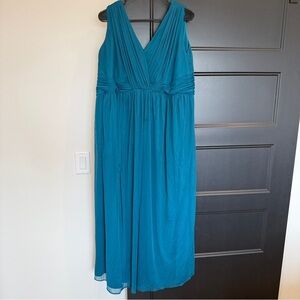 Dessy Collection M429 Surplice Ruched Chiffon Bridesmaids Gown